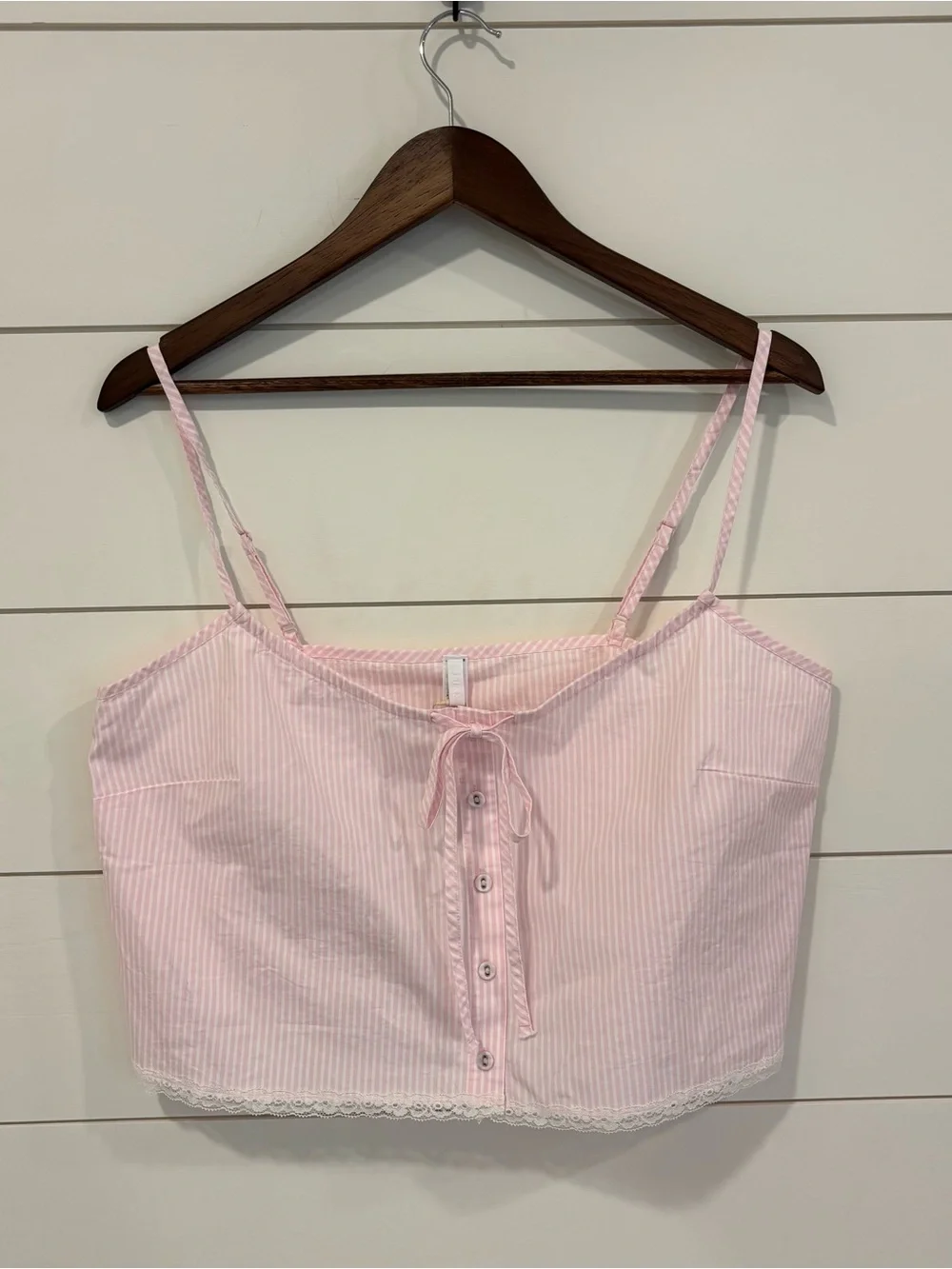 Skims Cotton Poplin Sleep Tank NWT in Cherry Blossom Stripe Size Large MSRP $44
